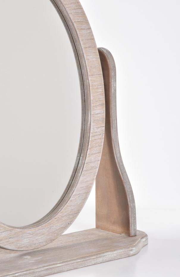 Innova Editions Spiegel Bella Oval Dressing Table Driftwood 46x49x12 cm
