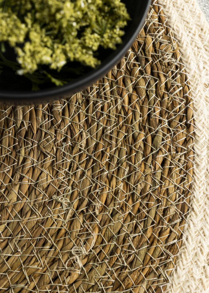Dixie Placemat Emil - Natuur/Wit 40 cm Ø