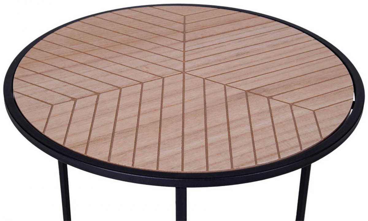 House Nordic Bijzettafel Bergamo 40x40 cm - Zwart