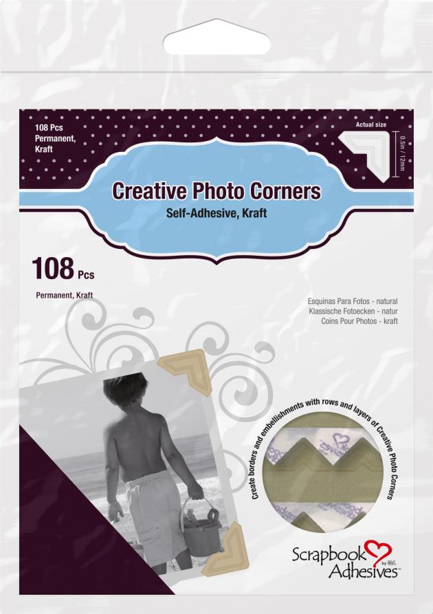 Focus 3L Creative Photo Corners Bruin - 108 st