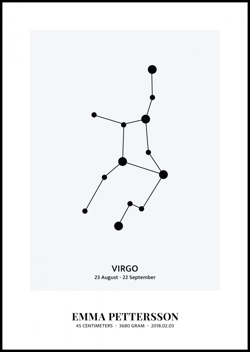 Personlig poster Virgo - Star Signs
