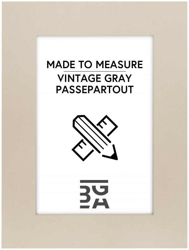 Egen tillverkning - Passepartouter Passe-partout Vintage Grey - Op maat gemaakt