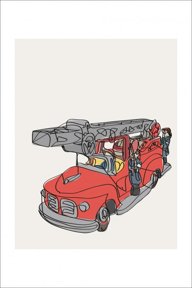 Bildverkstad Fire Truck Poster