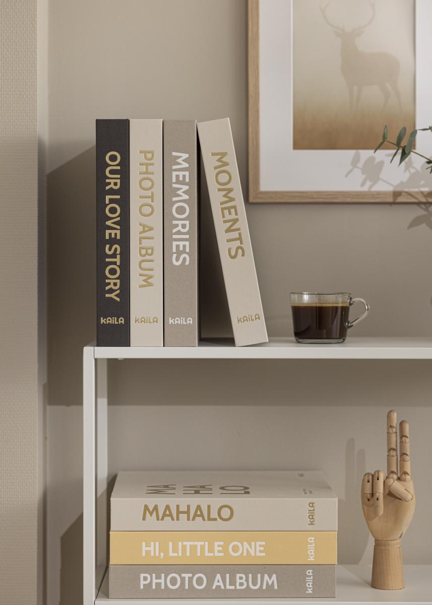 KAILA KAILA THROWBACK Warm Grey XL - Coffee Table Photo Album (20 Zwarte zijden)