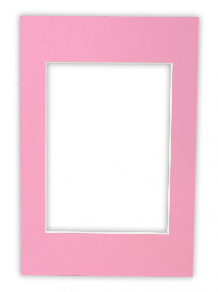 Passepartouter Mttbestllda Op maat gemaakte Roze Passe-partout (Witte kern)