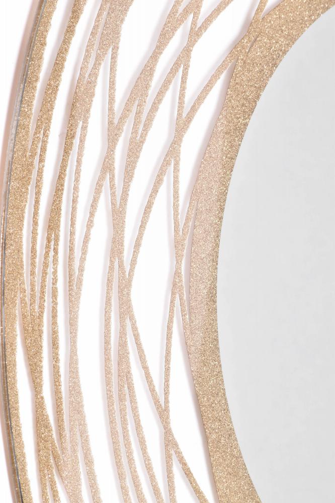 Innova Editions Spiegel Cordelia Glittered Glass Goud 80 cm 