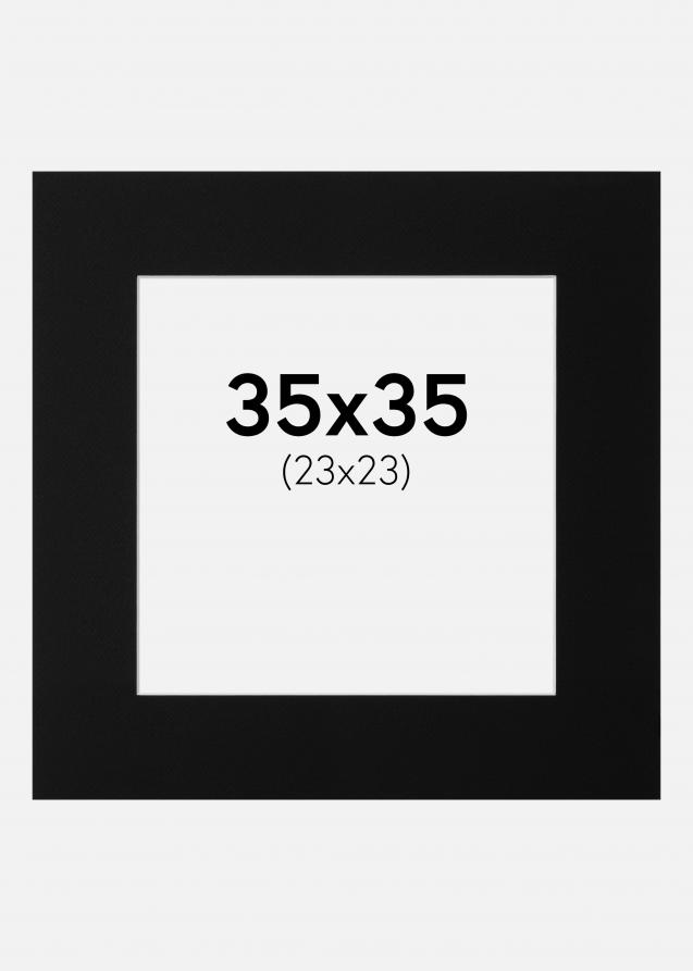 Artlink Passe-partout Zwart Standaard (Witte Kern) 35x35 cm (23x23)