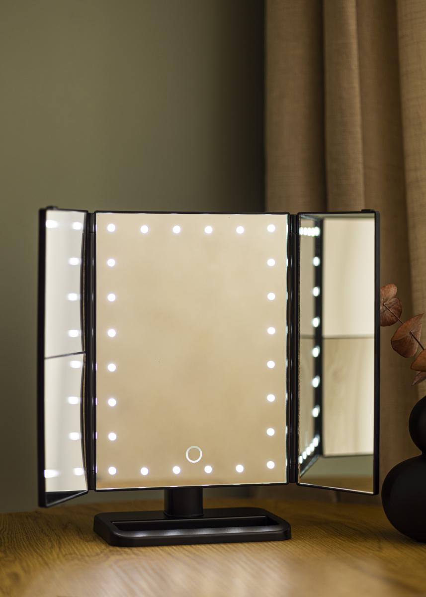 KAILA KAILA Make-up spiegel Tri-Fold Magnifying Zwart 30x20 cm