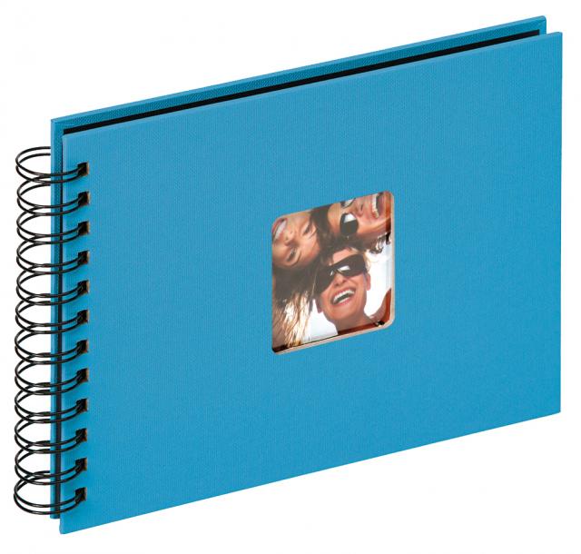 Walther Fun Spiraalalbum Zeeblauw - 23x17 cm (40 Zwarte zijden / 20 bladen)