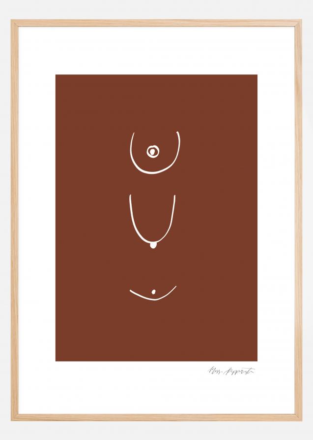 Bildverkstad Thin lines - Brown Poster