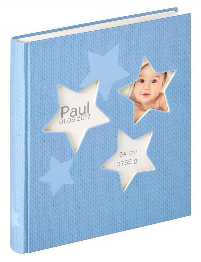 Walther Estrella Babyalbum Blauw - 28x30,5 cm (50 Witte zijden / 25 bladen)