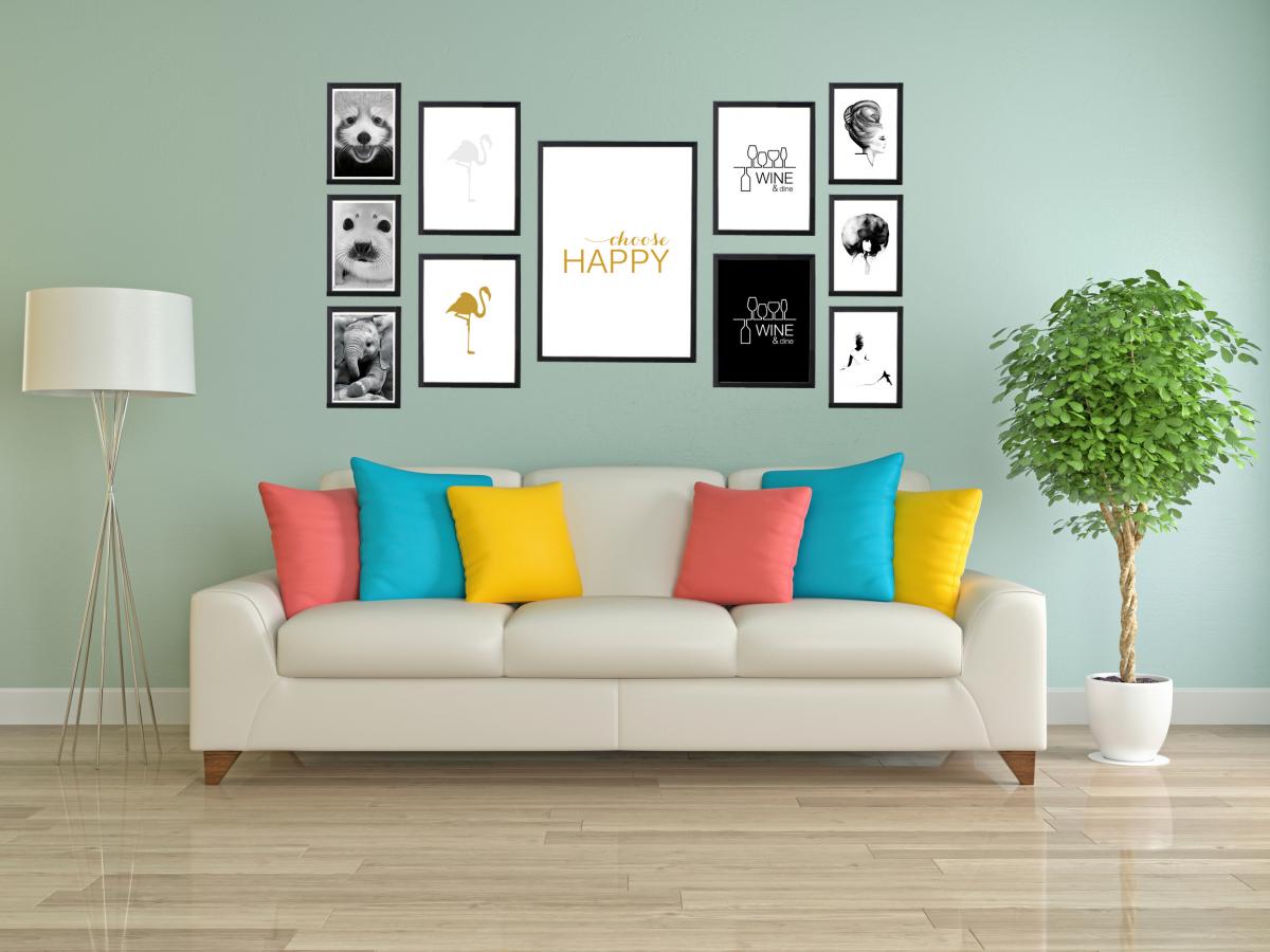 Bildverkstad Wine & dine - Black Poster