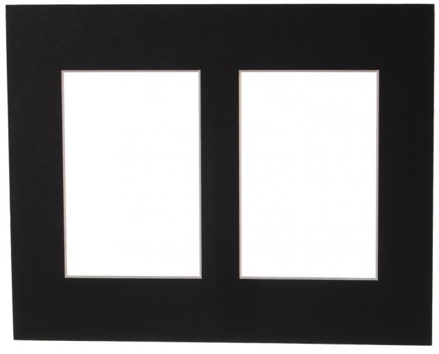 Galleri 1 Passe-partout Zwart Collage 2 Foto's 20x30 cm (9x14)