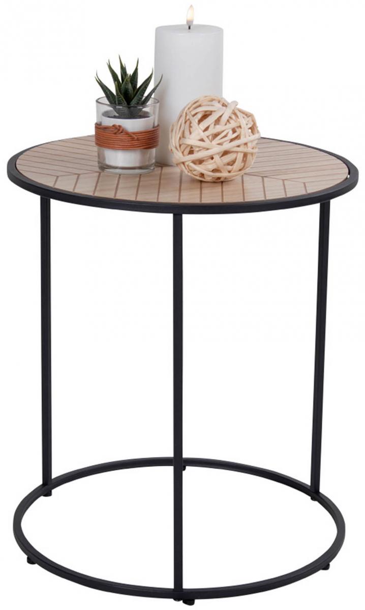 House Nordic Bijzettafel Bergamo 40x40 cm - Zwart