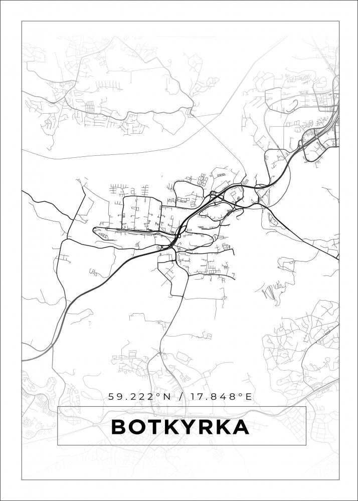 Bildverkstad Map - Botkyrka - White Poster