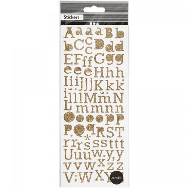 Focus Focus Glitterstickers Goud Letters