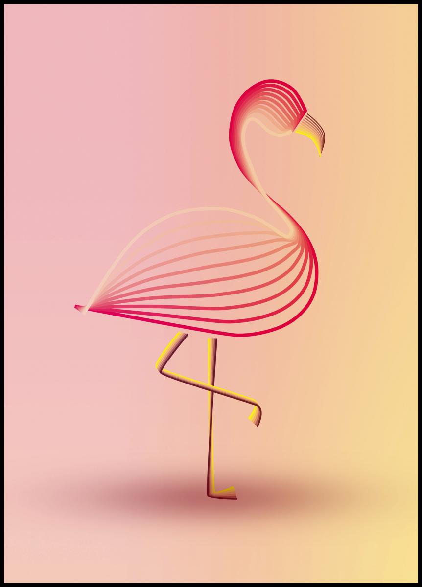 Bildverkstad flamingo Poster