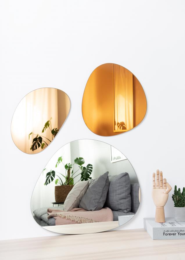 Incado Spiegel Set Orange, Rose Gold & Clear - 3 st.