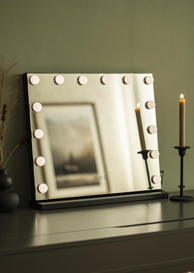 KAILA KAILA Make-up spiegel Base LED 14 Zwart 56x46 cm