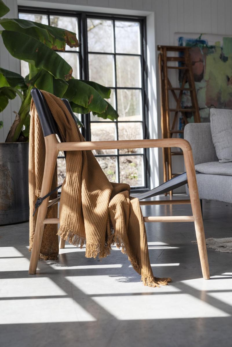 Fondaco Plaid Kasper - Cognac 130x170 cm