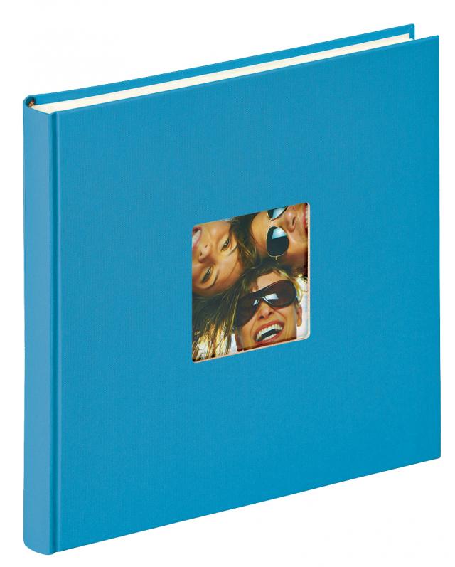 Walther Fun Album Zeeblauw - 26x25 cm (40 Witte zijden / 20 bladen)