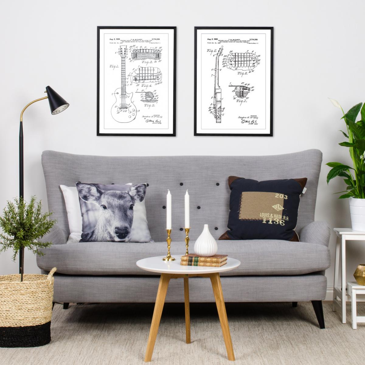 Lagervaror egen produktion Patenttekening - Elektrische gitaar I Poster
