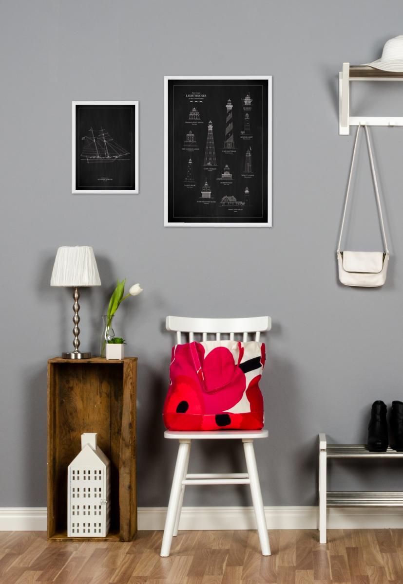 Bildverkstad Schoolbord - Vuurtorens - East Coast Poster