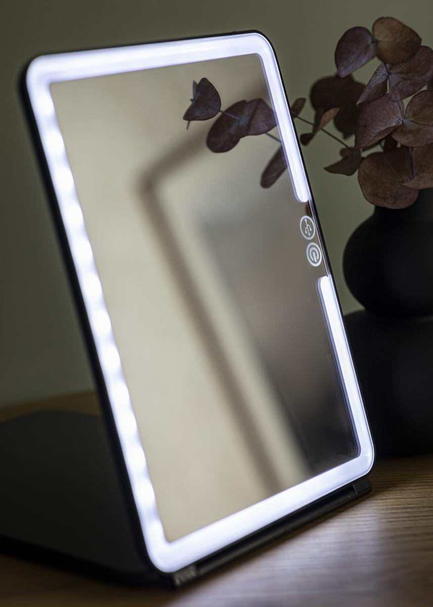 KAILA KAILA Make-up spiegel Travel LED Oplaadbaar Zwart 19x25 cm