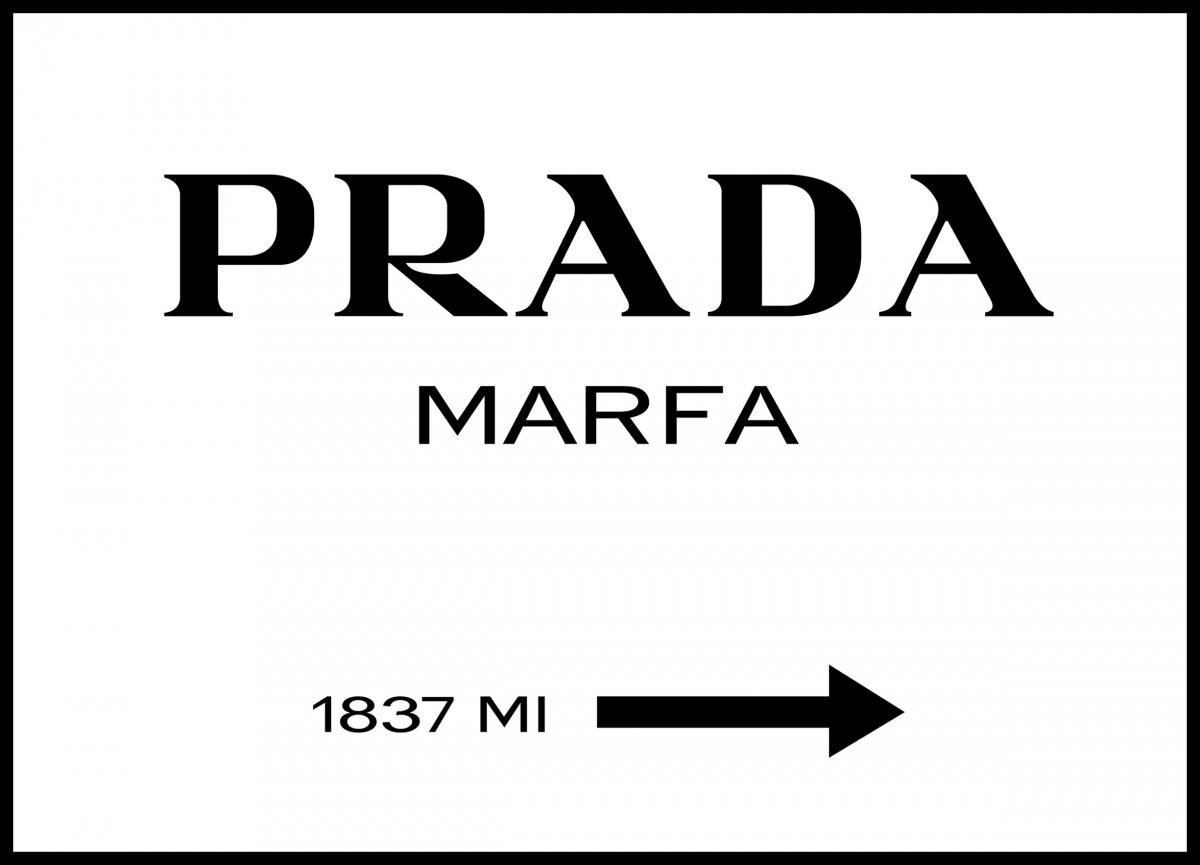 Lagervaror egen produktion Prada Black Poster
