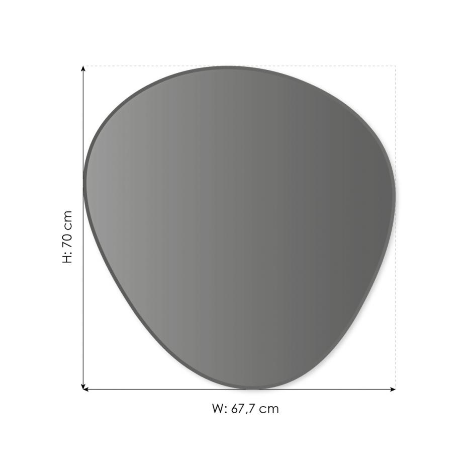 Incado Spiegel Shape Warm Grey 68x70 cm