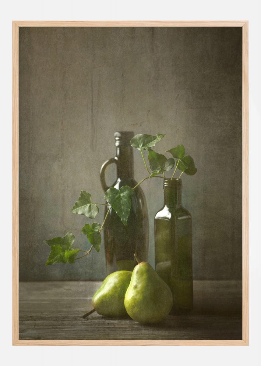 Bildverkstad Pears And Bottles Poster