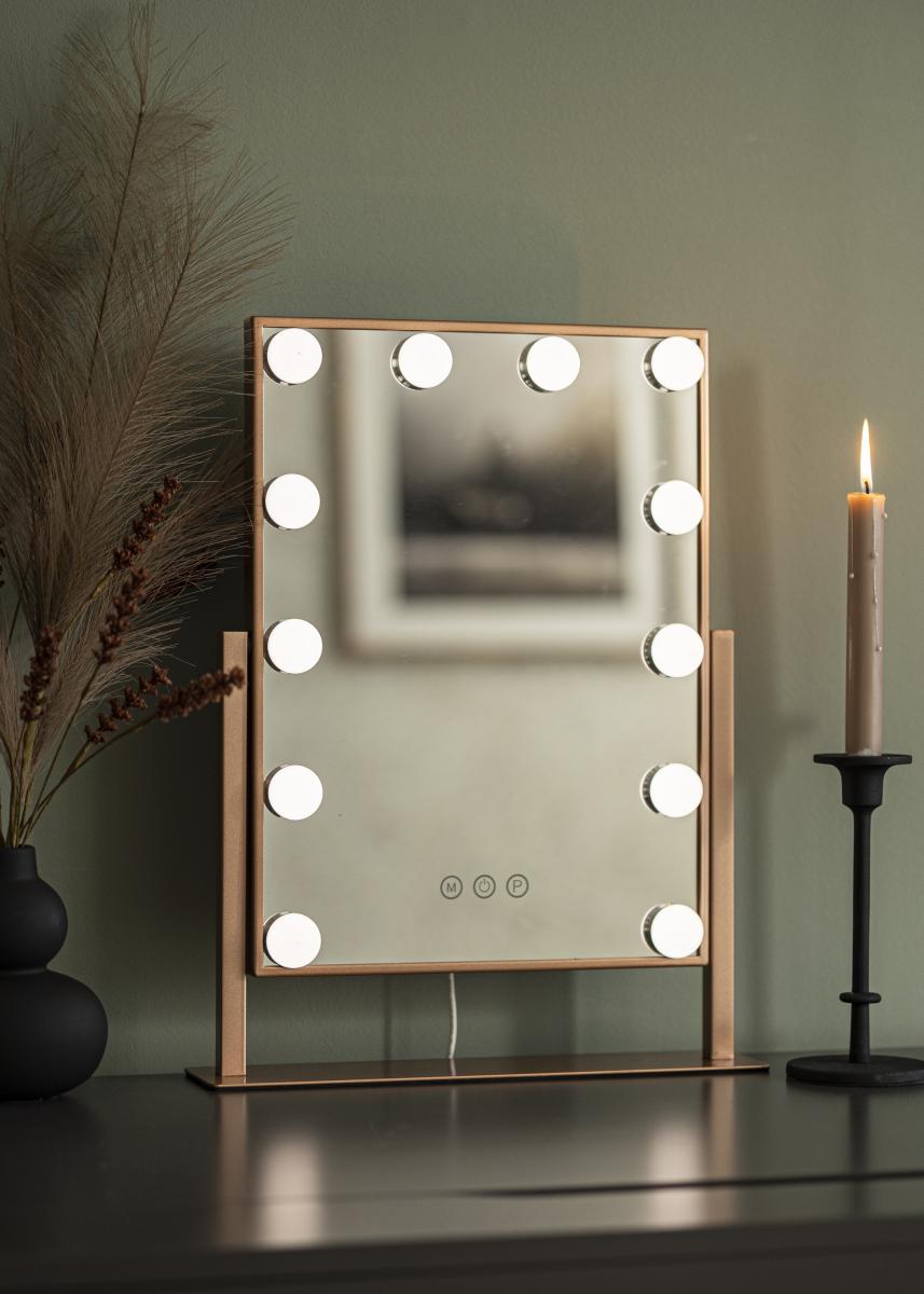 KAILA KAILA Make-up spiegel Hollywood 12 Roségoud 30x41 cm