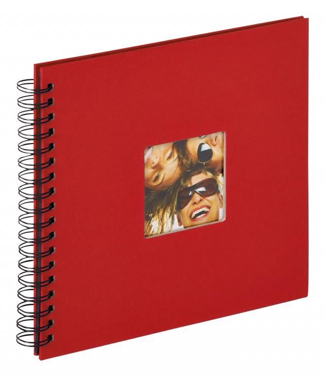 Walther Fun Spiraalalbum Rood - 26x25 cm (40 Zwarte zijden / 20 bladen)