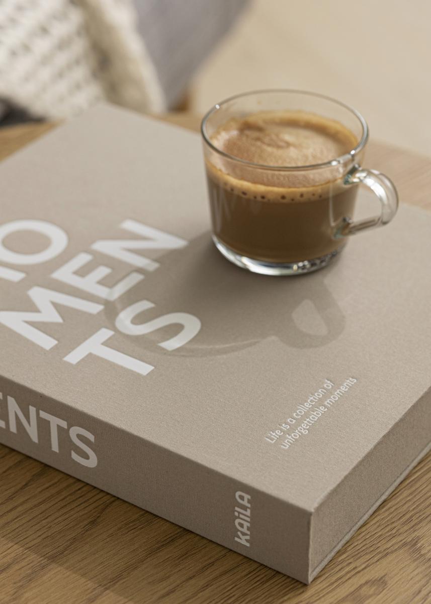 KAILA KAILA MOMENTS Grey - Coffee Table Photo Album (60 Zwarte zijden)