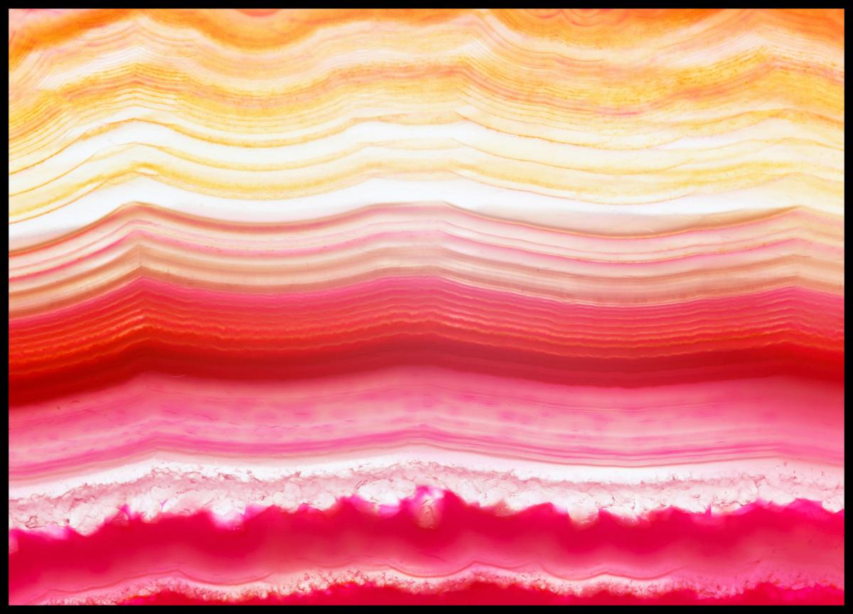 Bildverkstad Agate - Roze / Geel II Poster