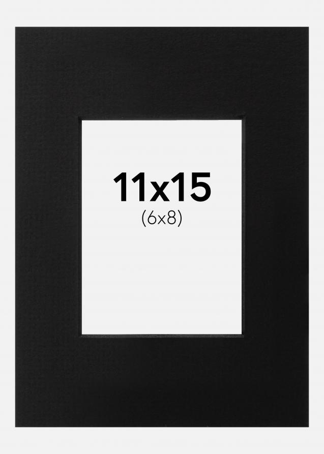 Galleri 1 Passe-partout Zwart (Zwarte kern) 11x15 cm (6x8)