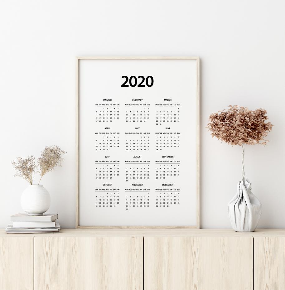 Bildverkstad Calendar 2020 - black