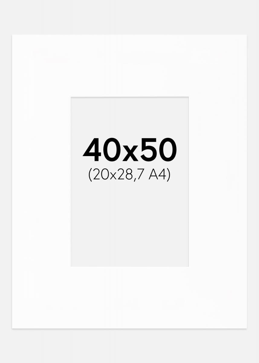 Galleri 1 Passe-partout XL Wit (Witte kern) 40x50 cm (20x28,7 - A4)