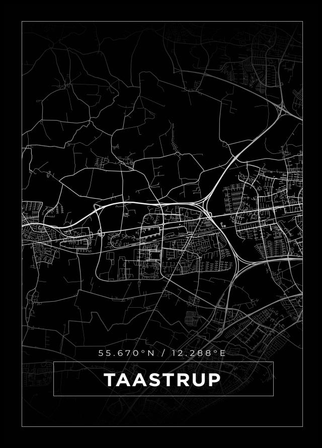 Bildverkstad Map - Taastrup - Black Poster