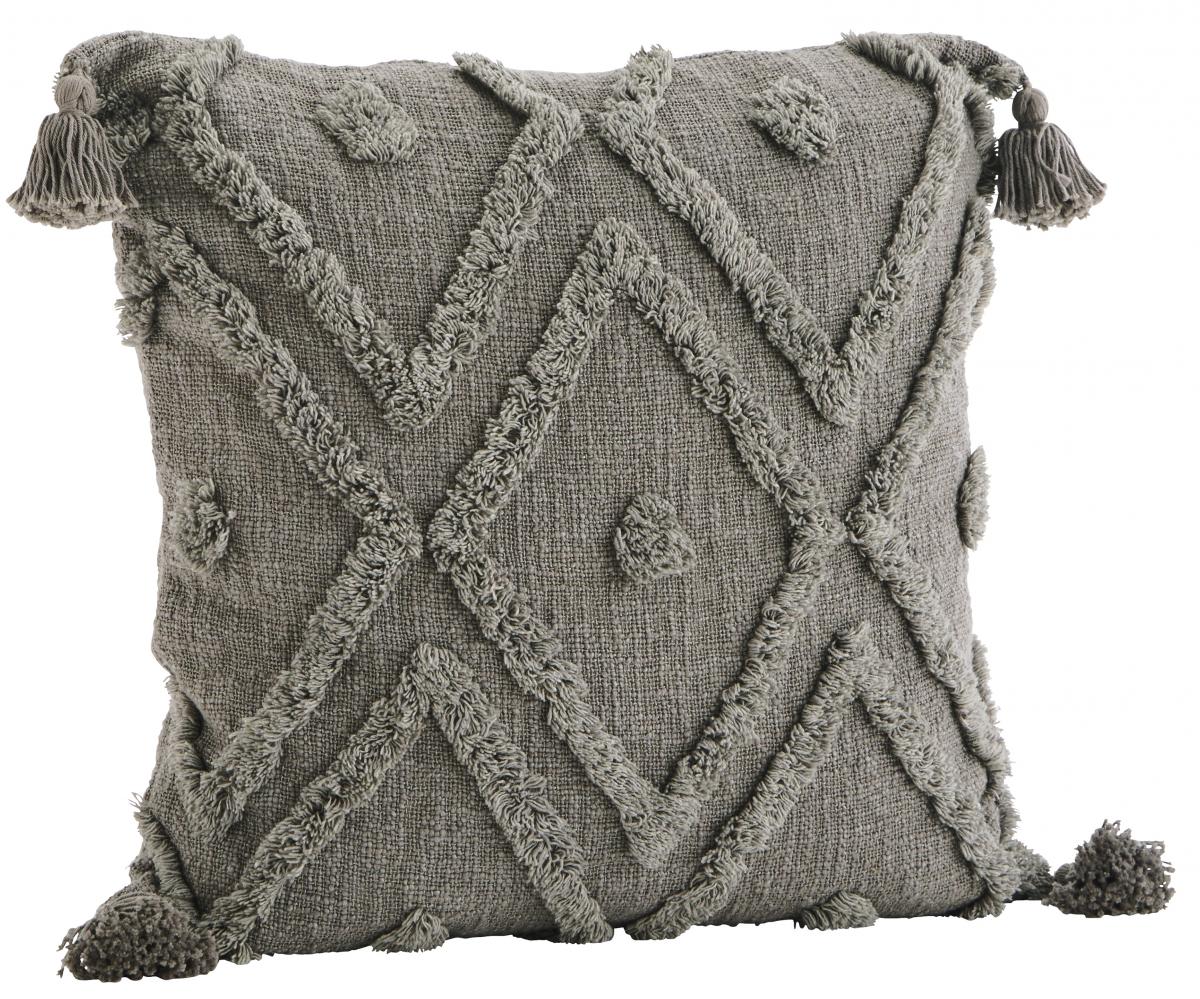Madam Stoltz Kussenhoes Tuft - Taupe 50x50 cm