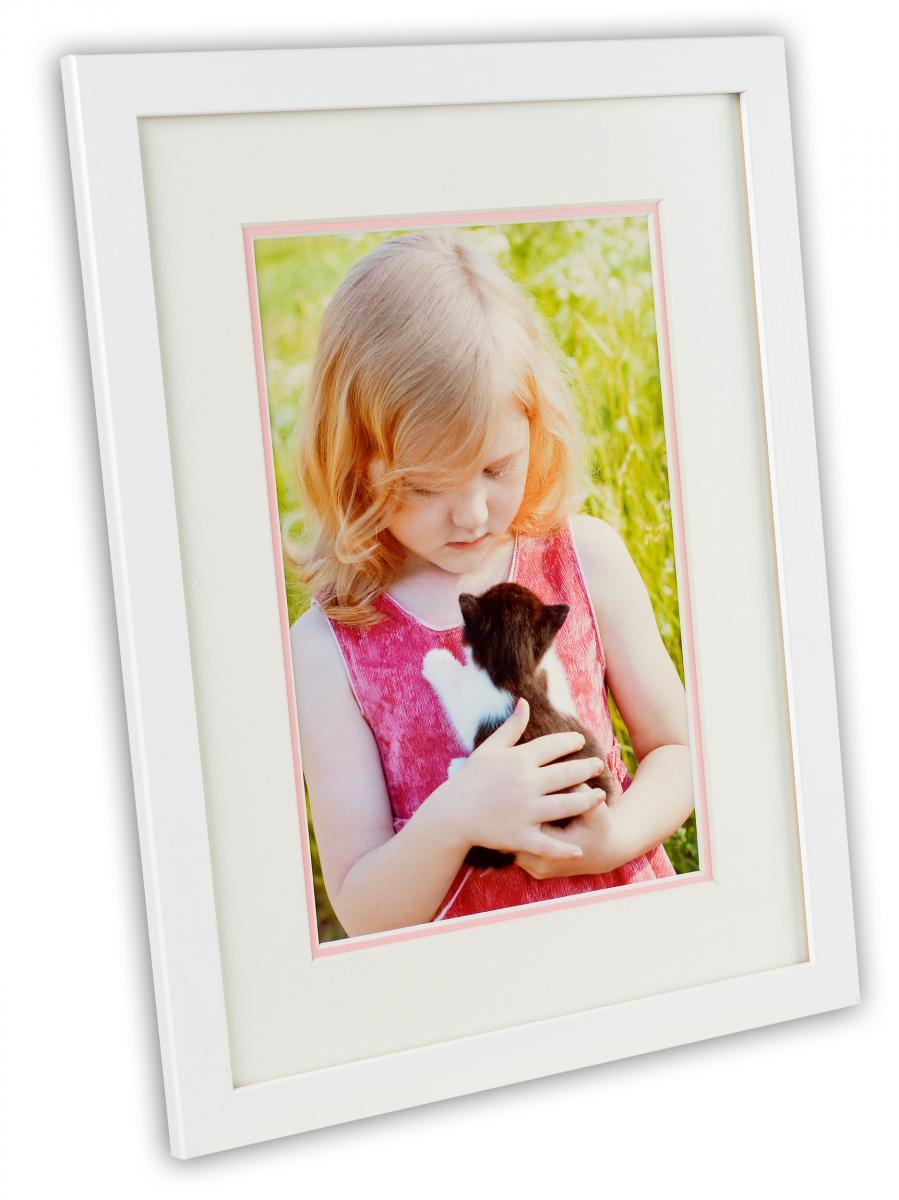 Passepartouter Mttbestllda Passe-partout twee lagen - Wit/Lichtroze