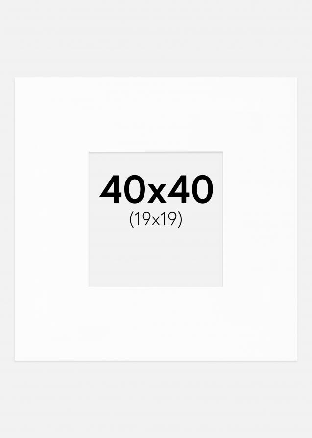 Artlink Passe-partout XL Standaard Wit (Witte Kern) 40x40 cm (19x19)
