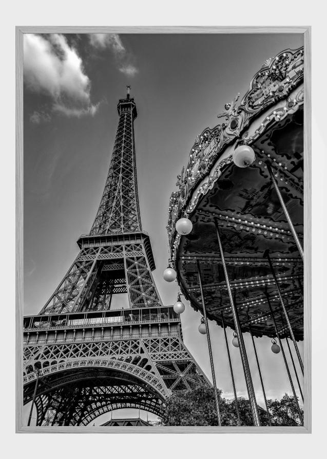 Bildverkstad Merry-Go-Round at the Eiffel Tower Poster