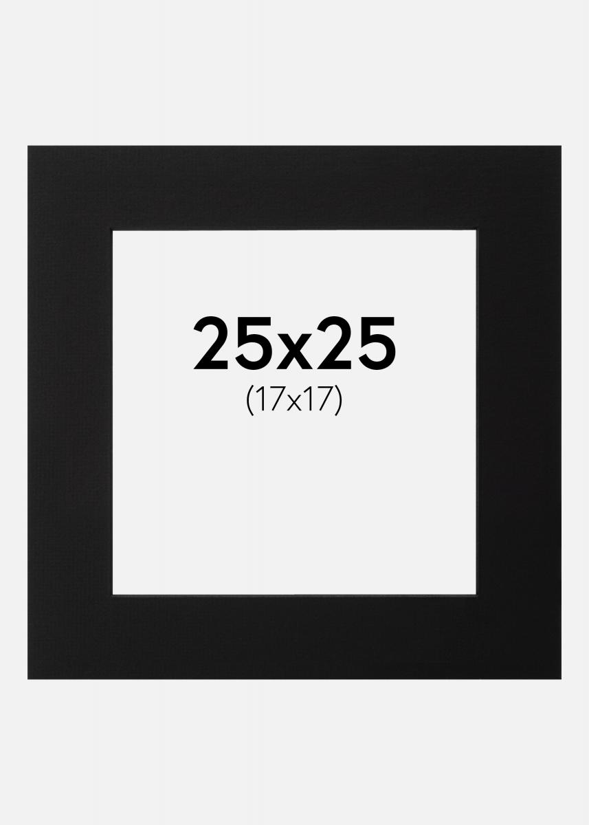 Galleri 1 Passe-partout Zwart (Zwarte kern) 25x25 cm (17x17)