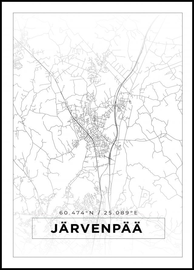 Bildverkstad Map - Järvenpää - White Poster