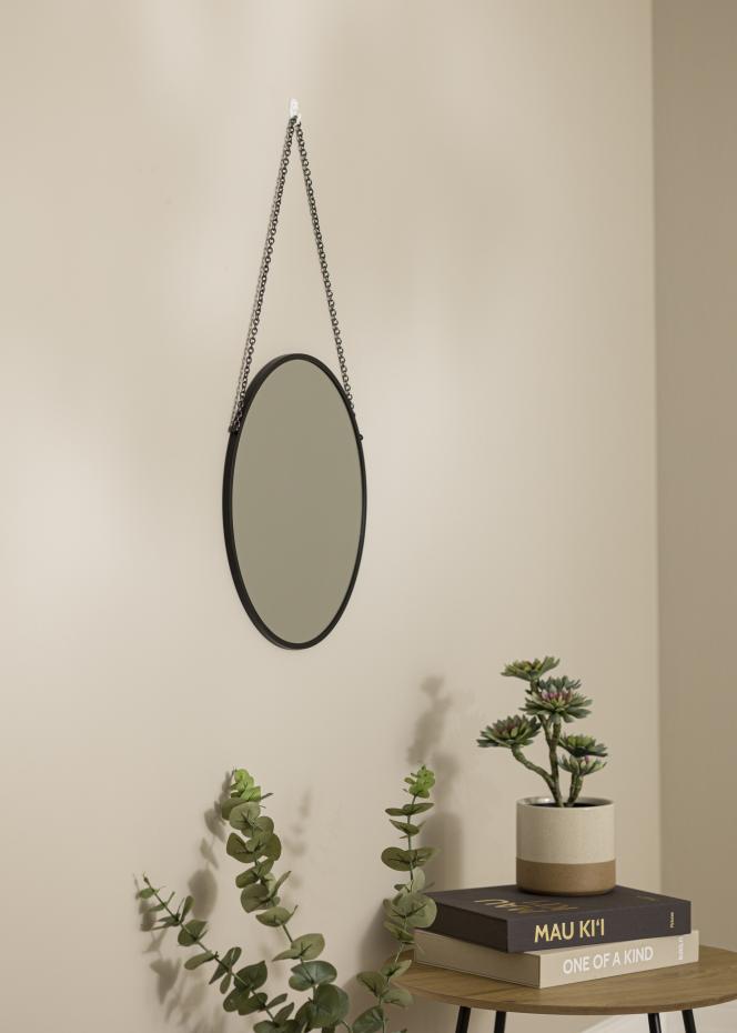 Artlink Ronde Spiegel Modern Zwart 41 cm Ø