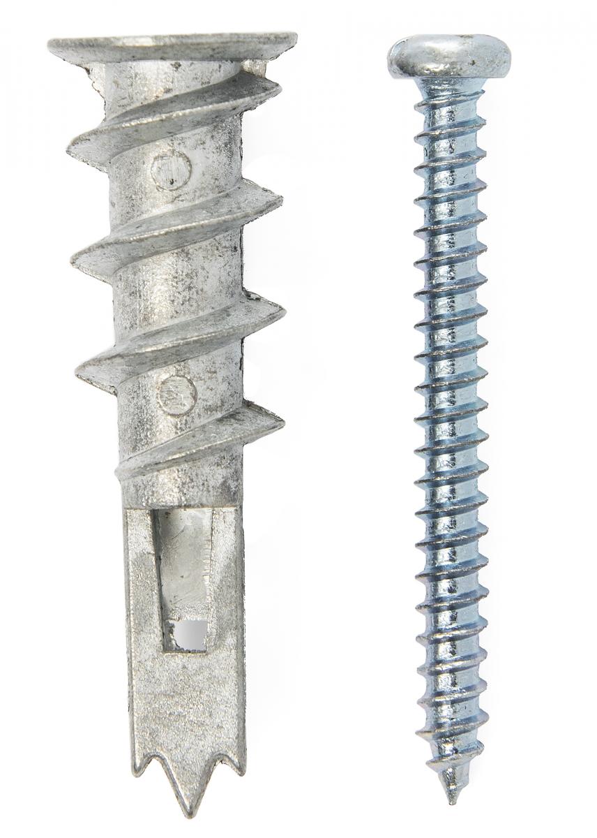  Schroeven en zelfborende pluggen voor gipsmuur - 4-pack (13x26 mm)