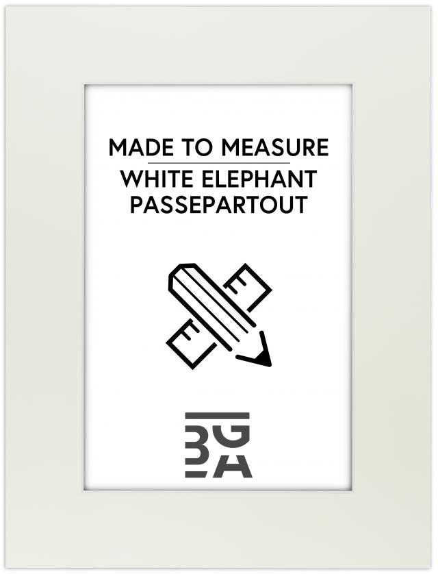 Egen tillverkning - Passepartouter Passe-partout White Elephant - Op maat gemaakt