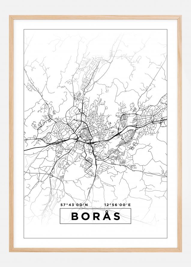 Bildverkstad Map - Borås - White Poster
