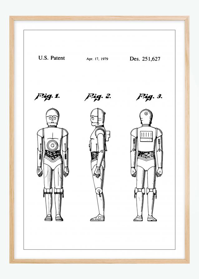 Bildverkstad Patenttekening - Star Wars - C-3PO Poster